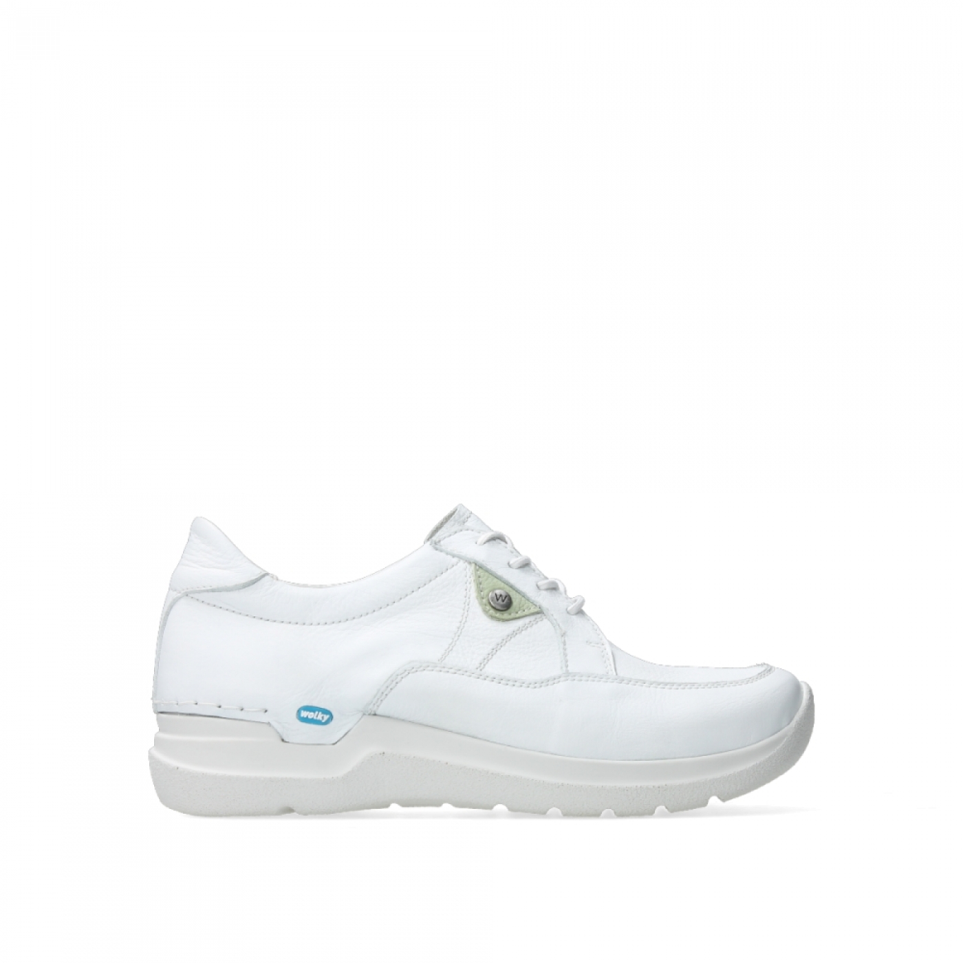 Wolky Shoes Drummer white/light green leather order now! Collection| Wolkyshop.com