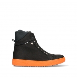 wolky ankle boots 02075 wheel 11056 black orange nubuck