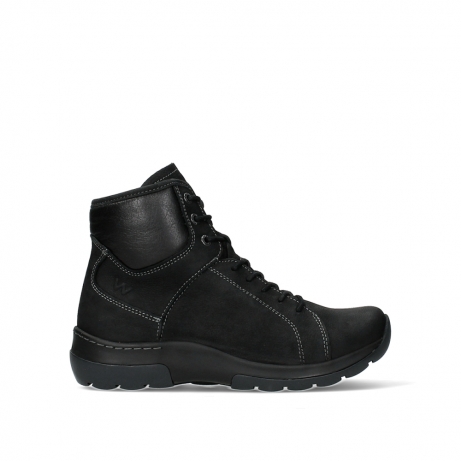 wolky lace up boots 03030 ambient wr 11001 black nubuck