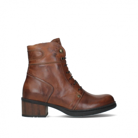 wolky ankle boots 01266 red deer xw 37430 cognac wax leather