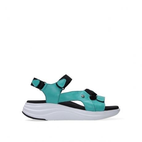 wolky sandalen 05650 cirro 30760 turquoise leather