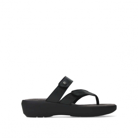 wolky slippers 00202 hobie 30000 black leather