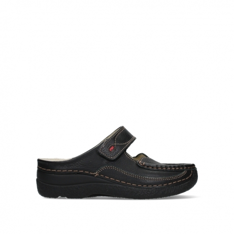 Wakker worden welvaart Prik Wolky Shoes 06227 Roll Slipper black printed leather order now! Biggest  Wolky Collection| Wolkyshop.com