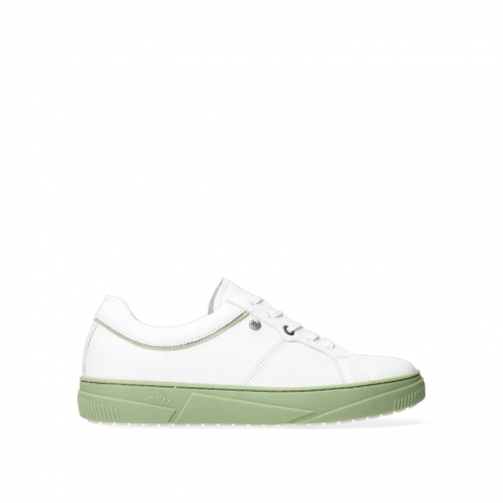 wolky lace up shoes 02080 pull 30174 white light green leather
