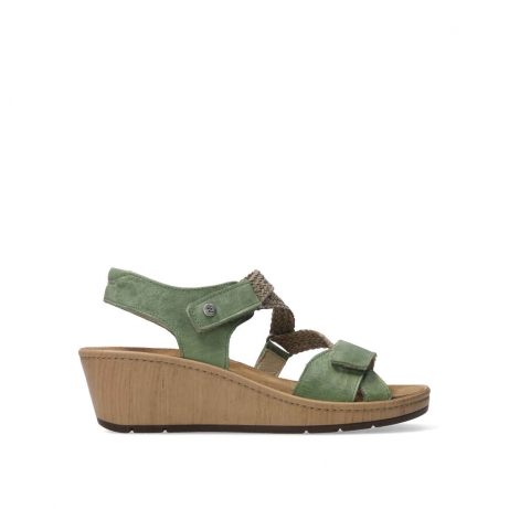 wolky sandals 03550 la jolla 30710 olive green leather